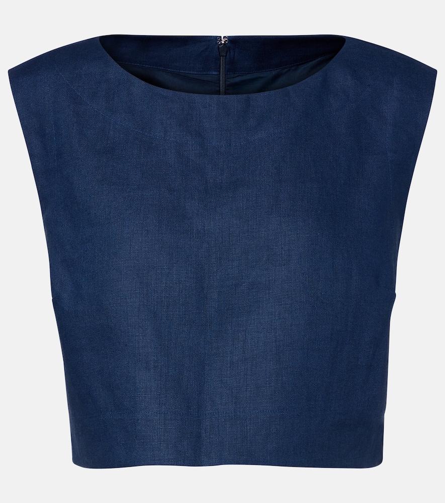 posse martina linen crop top