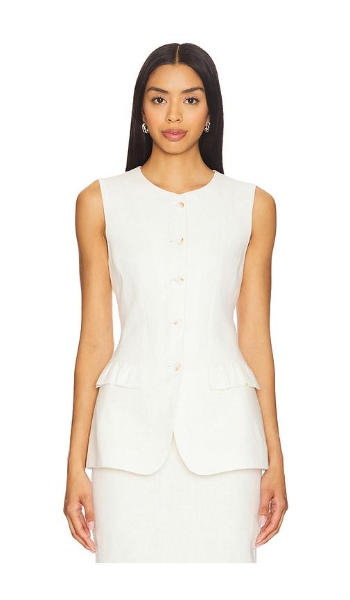 posse matilda gilet in ivory.
