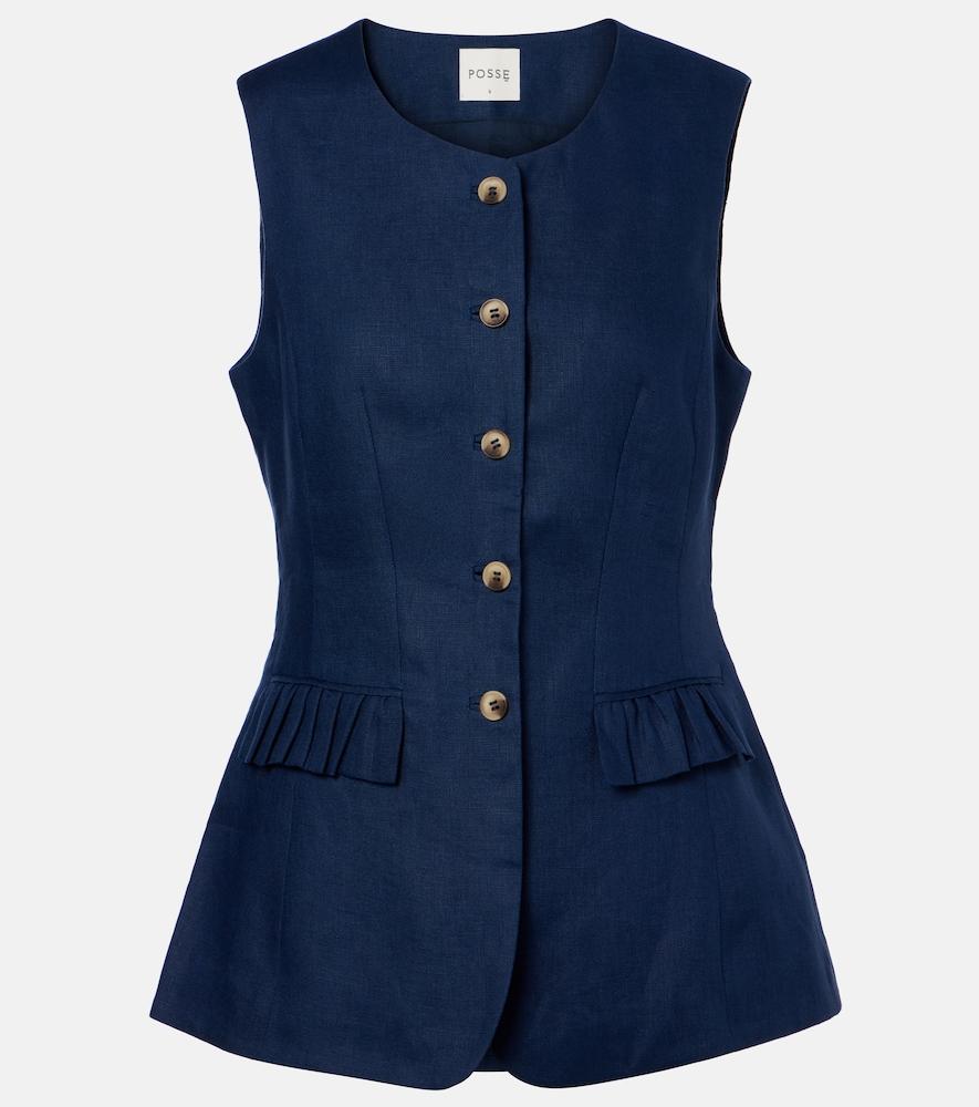 posse matilda linen vest