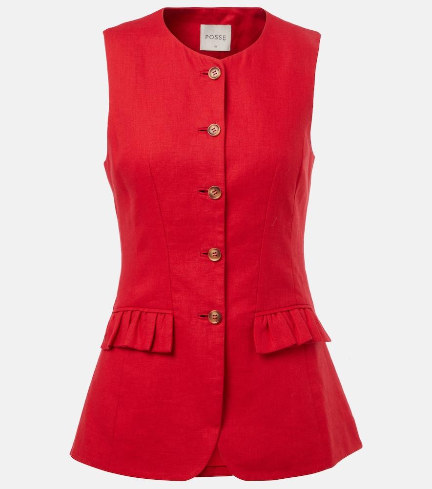 posse matilda linen vest