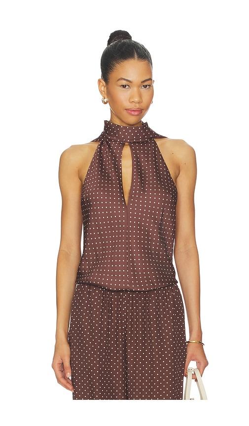 posse phoebe top in brown.