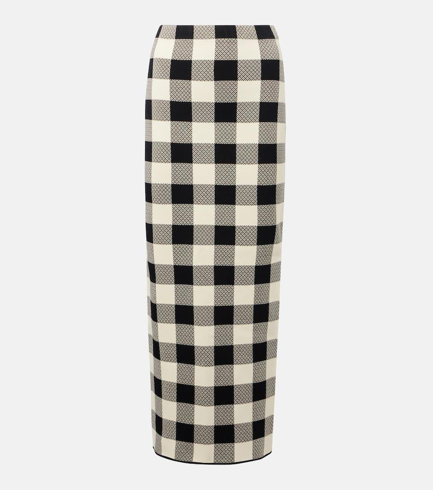 posse pippa checked maxi skirt