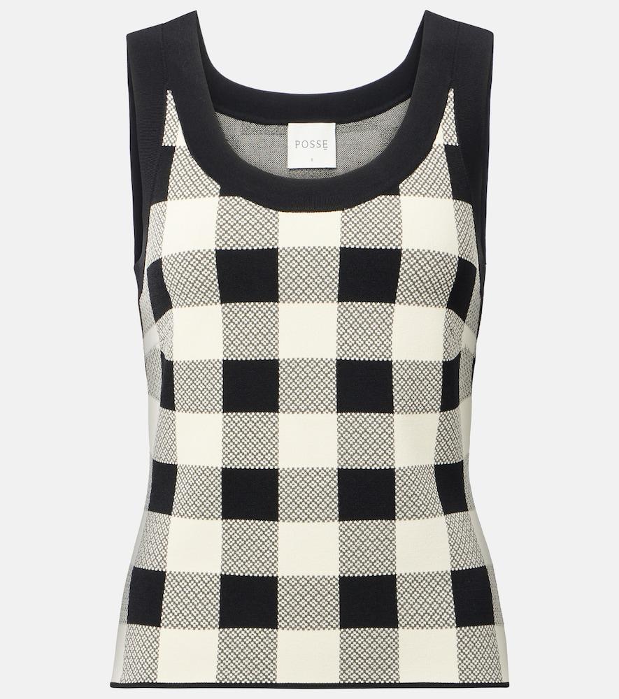 posse pippa checked tank top