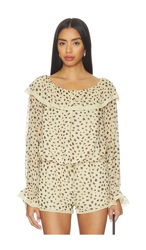 posse priscilla blouse in beige.