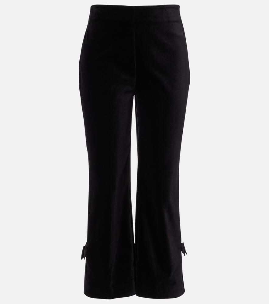 posse quincy cotton velvet cropped pants