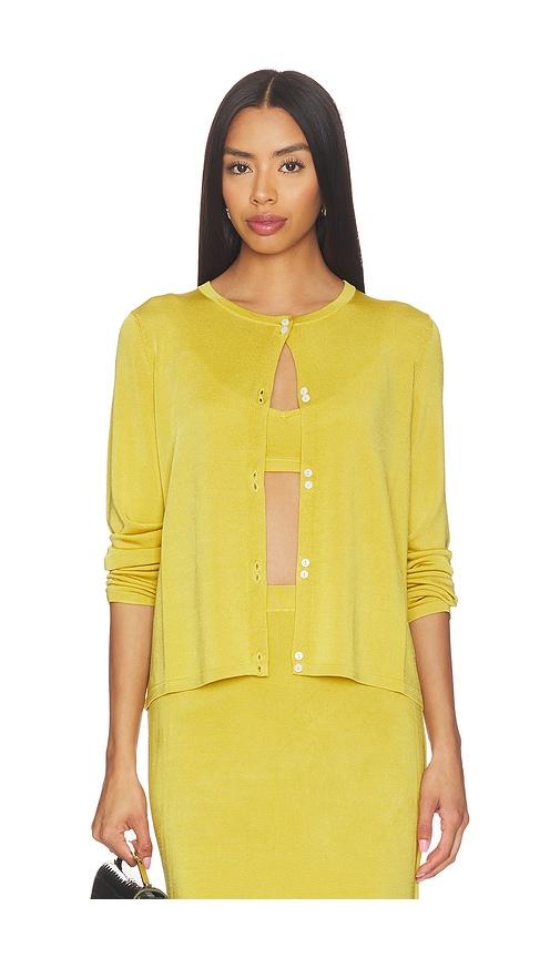 posse rae cardigan in yellow.