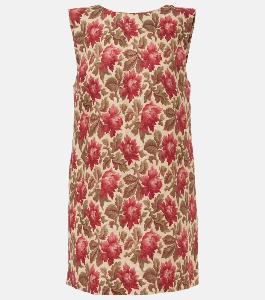 posse rosalie floral linen shift dress