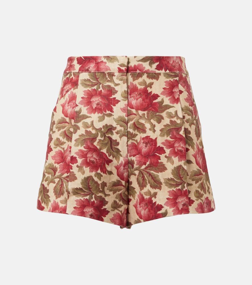 posse rosalie floral linen shorts
