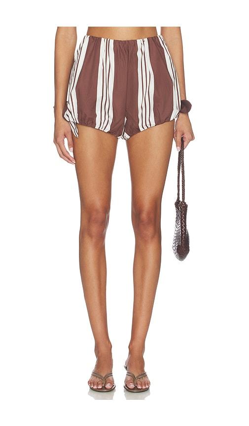 posse rosie short in brown.