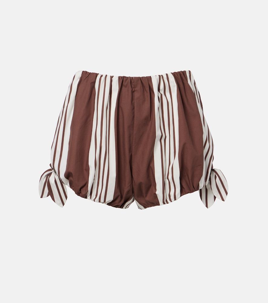 posse rosie striped cotton shorts