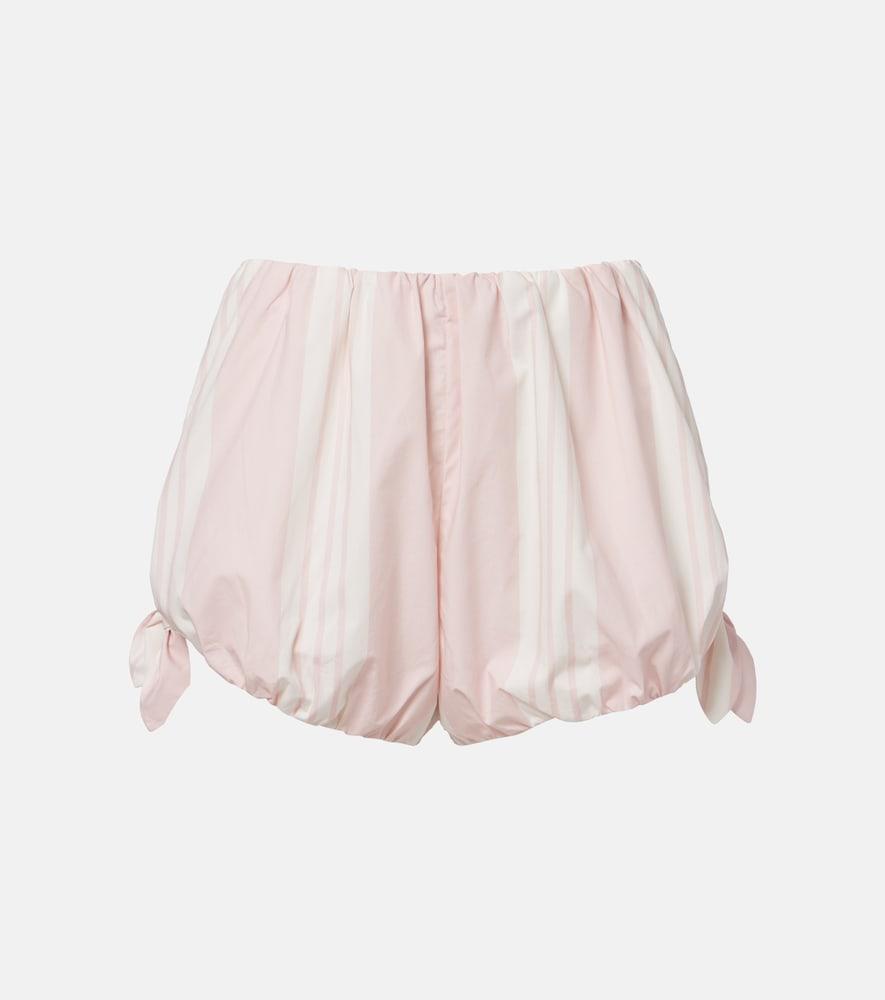 posse rosie striped cotton shorts