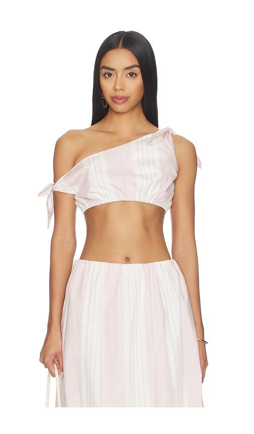 posse rosie tie top in pink.