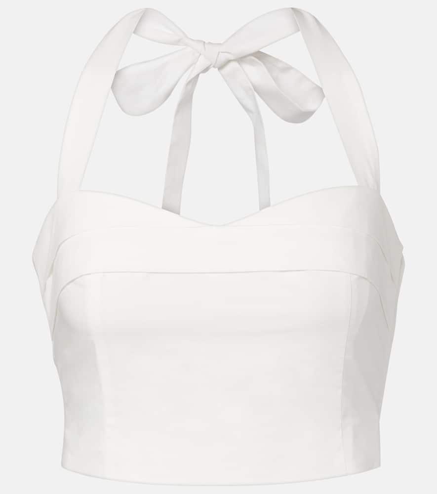 posse rue halterneck cotton crop top