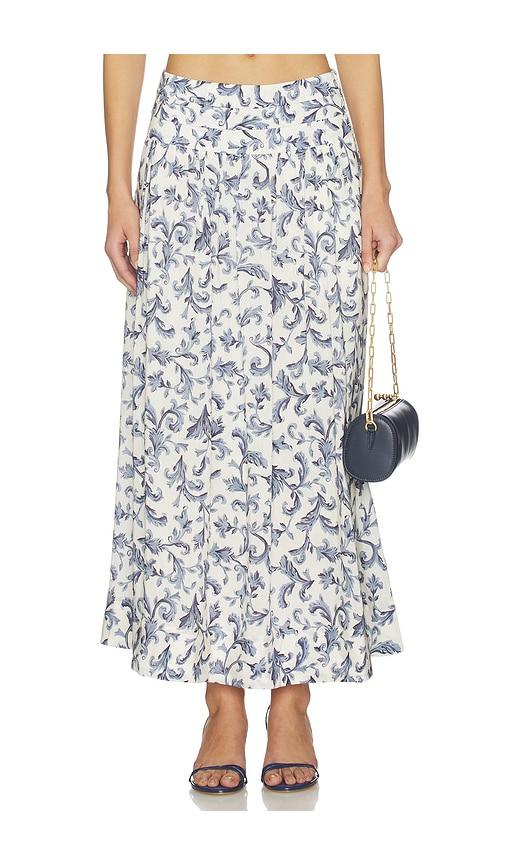 posse rue skirt in slate,white.