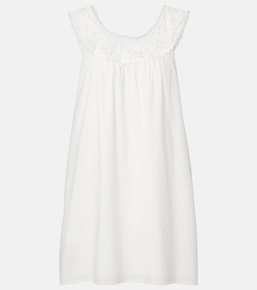posse salma embroidered cotton minidress