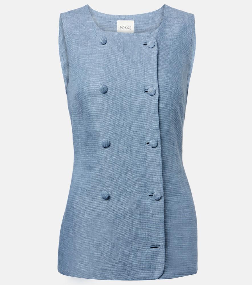 posse thea linen vest