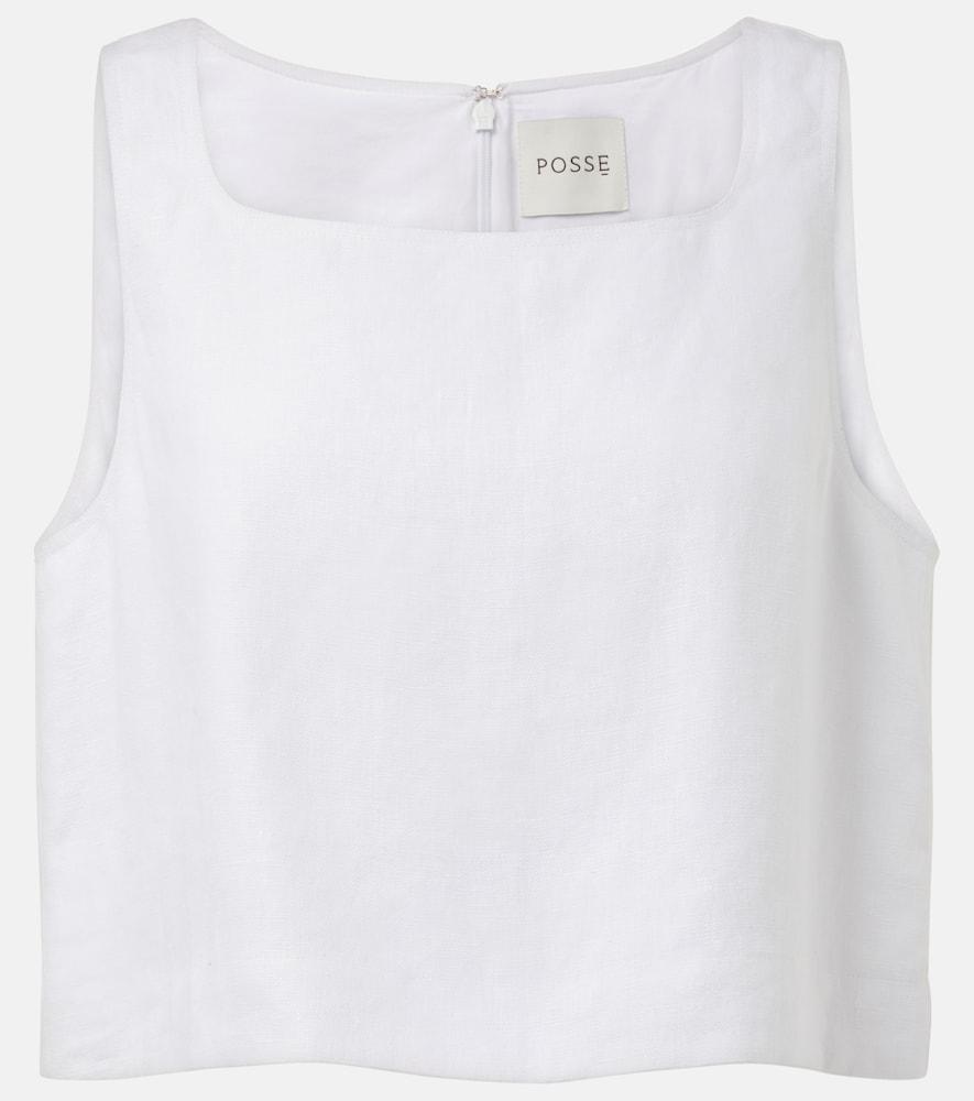 posse val linen crop top
