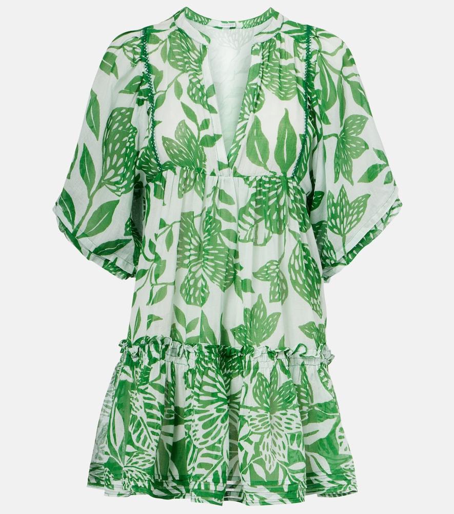 poupette st barth aria floral cotton minidress