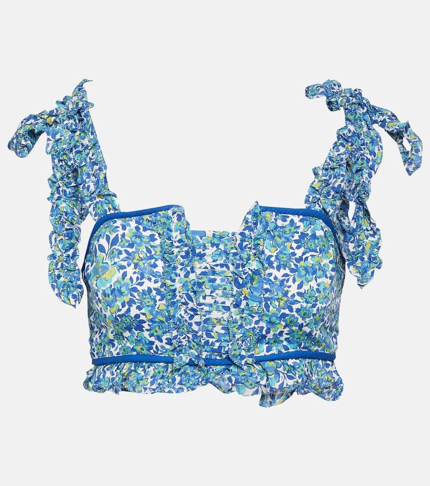 poupette st barth ariane floral crop top