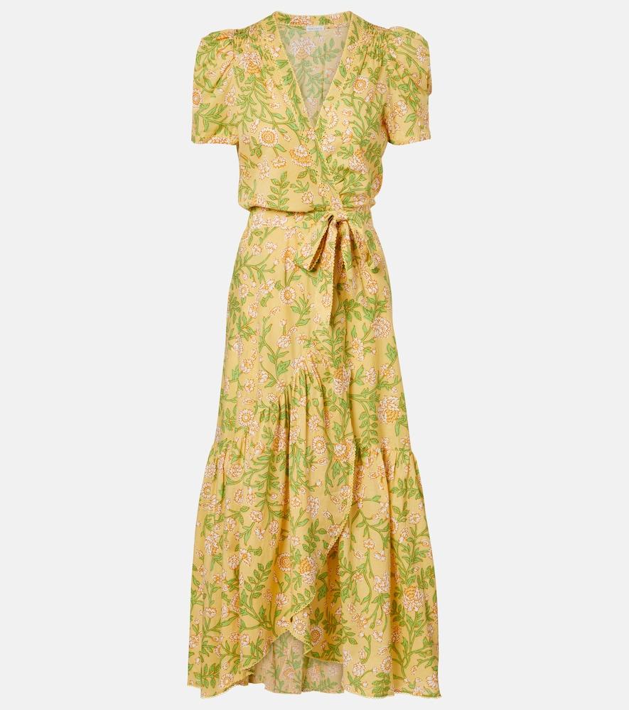 poupette st barth baba floral cotton wrap dress