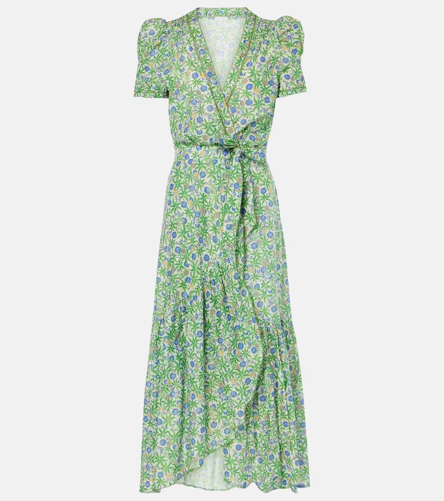 poupette st barth baba printed cotton wrap dress
