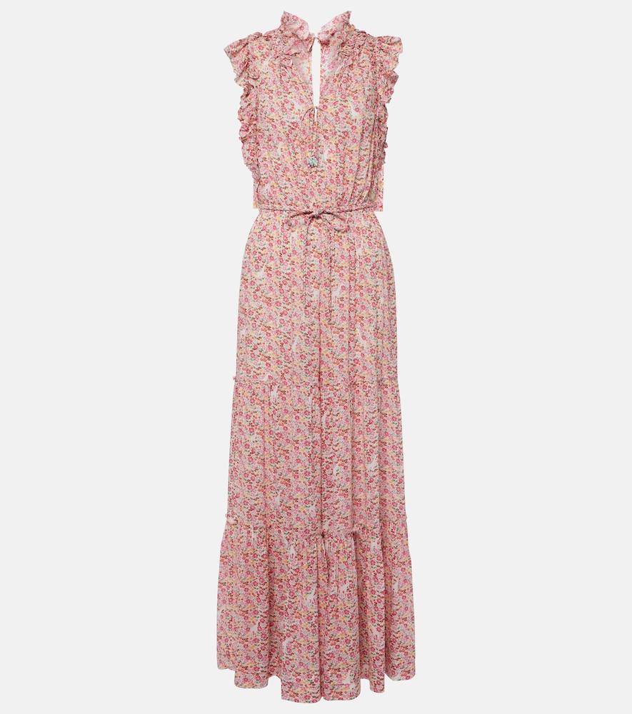 poupette st barth belene floral ruffled jumpsuit