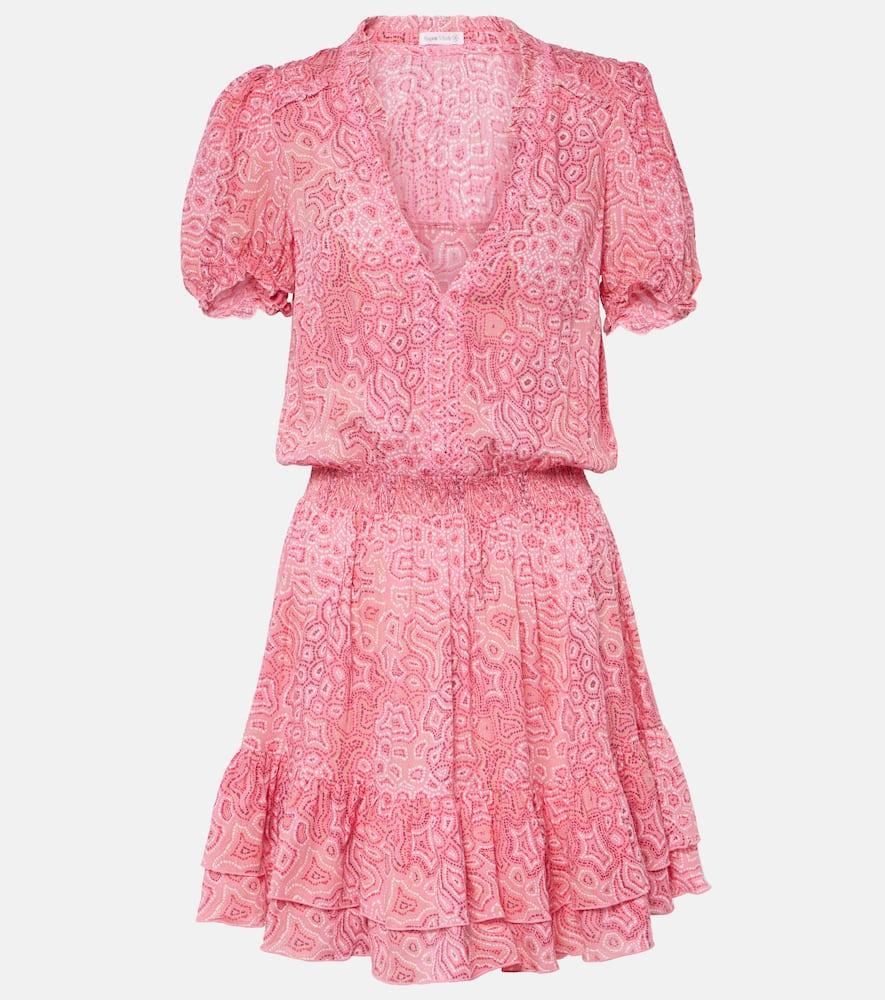 poupette st barth bibi printed tiered minidress