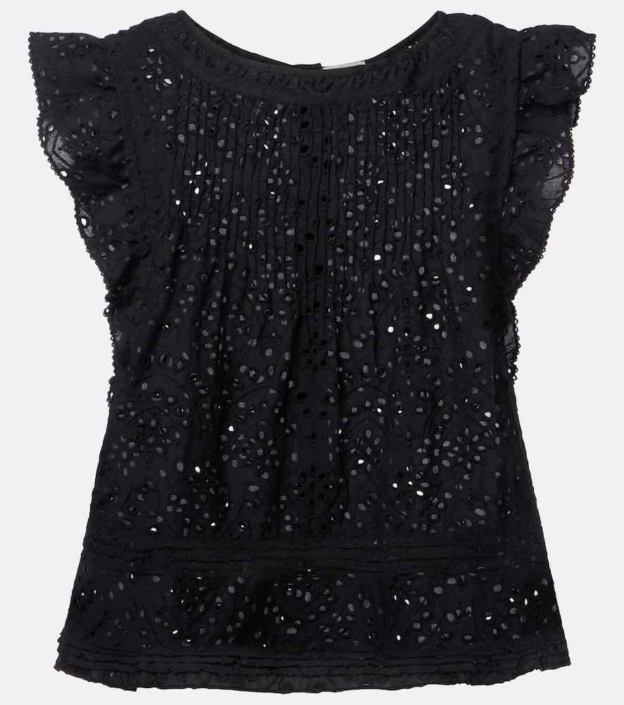 poupette st barth broderie anglaise cotton top