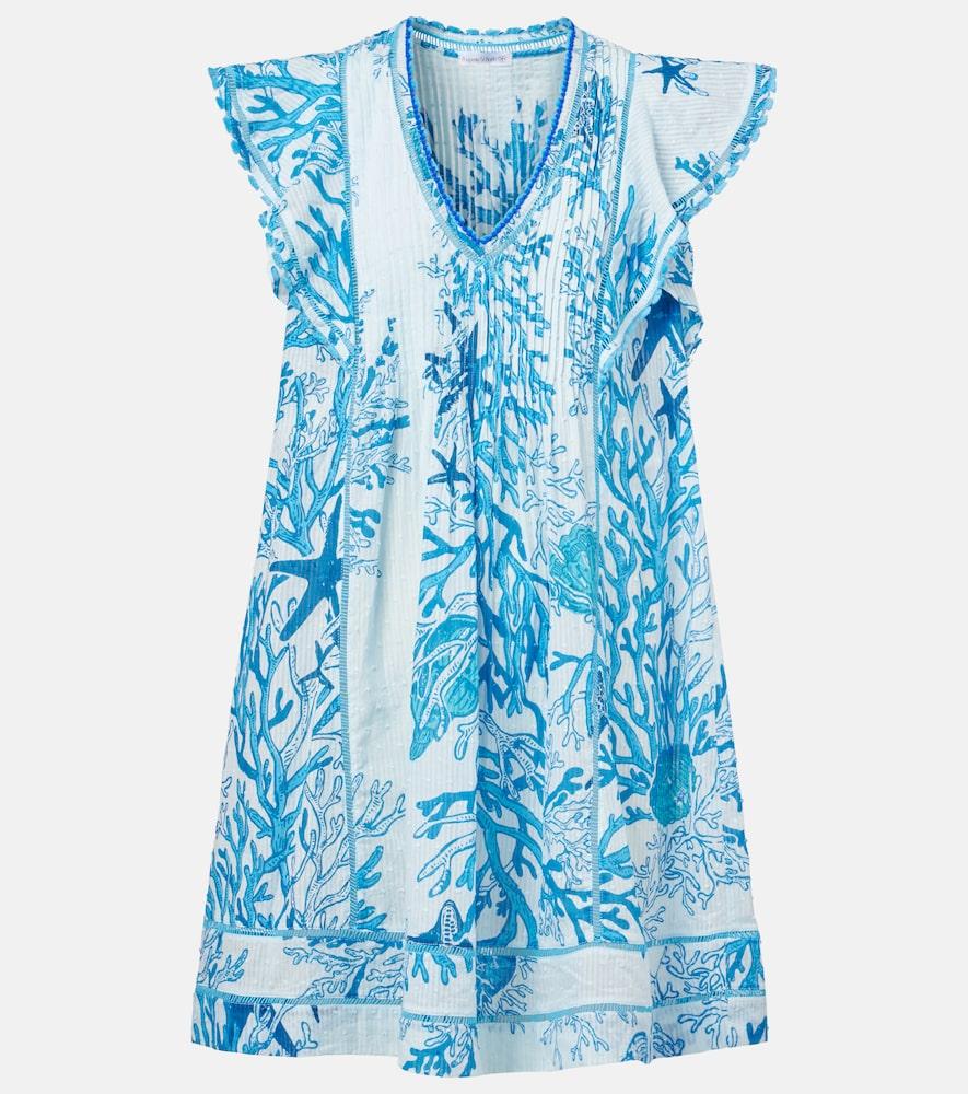 poupette st barth camelia printed cotton minidress