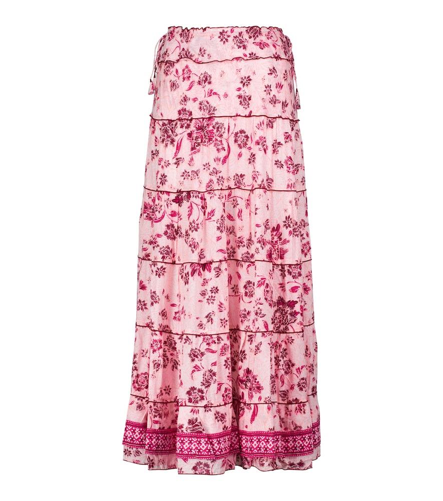 poupette st barth camila floral maxi skirt