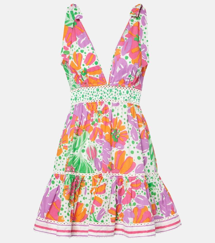 poupette st barth cara printed cotton minidress