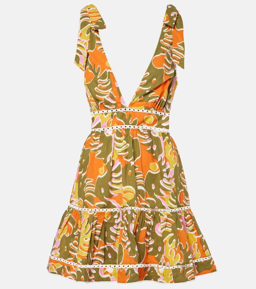 poupette st barth cara printed cotton minidress