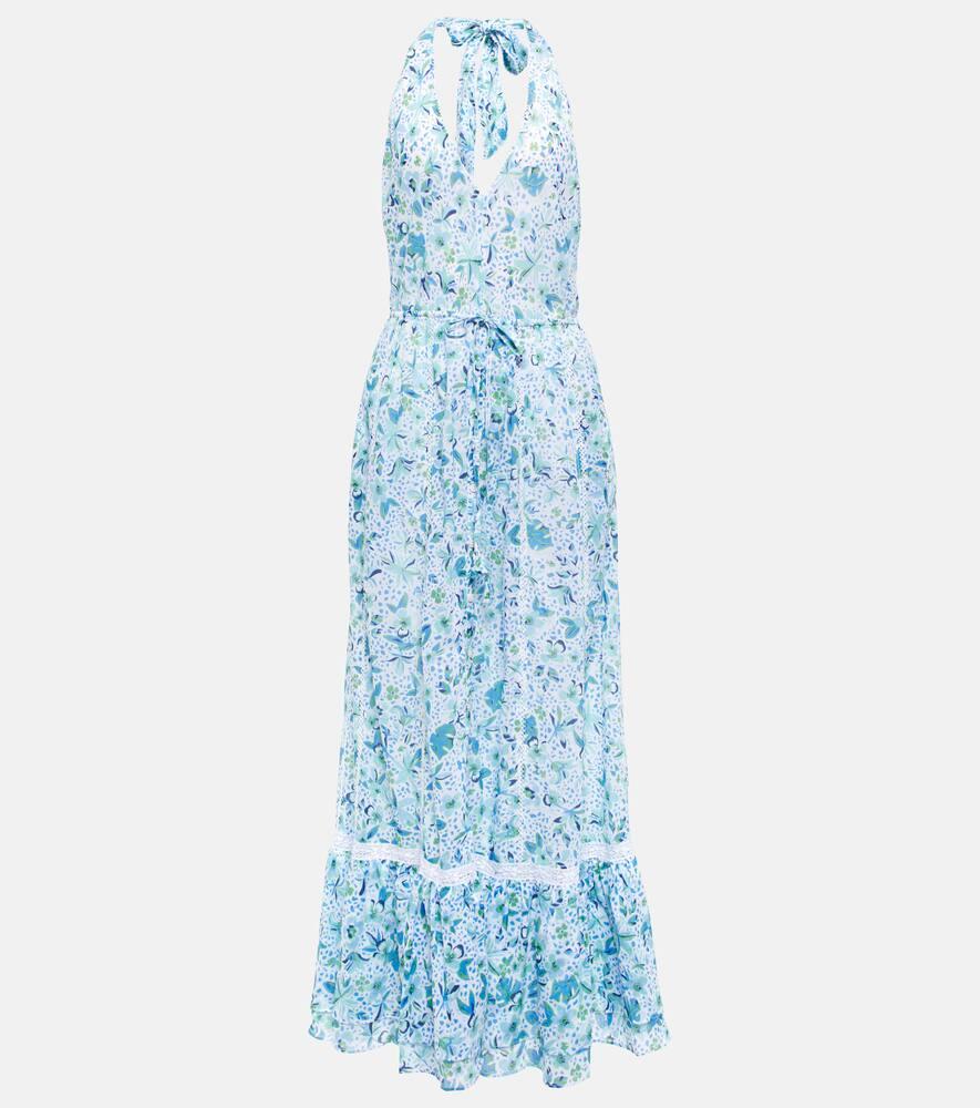 poupette st barth carine floral cotton maxi dress