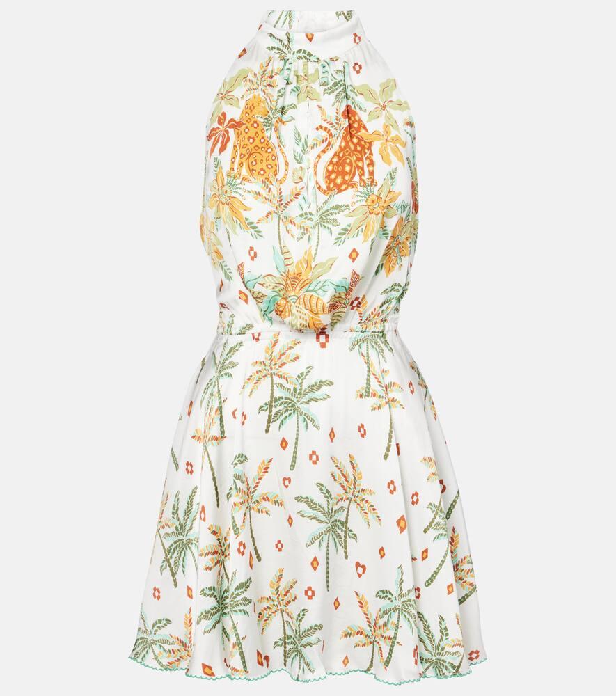 poupette st barth cassandra printed halterneck minidress