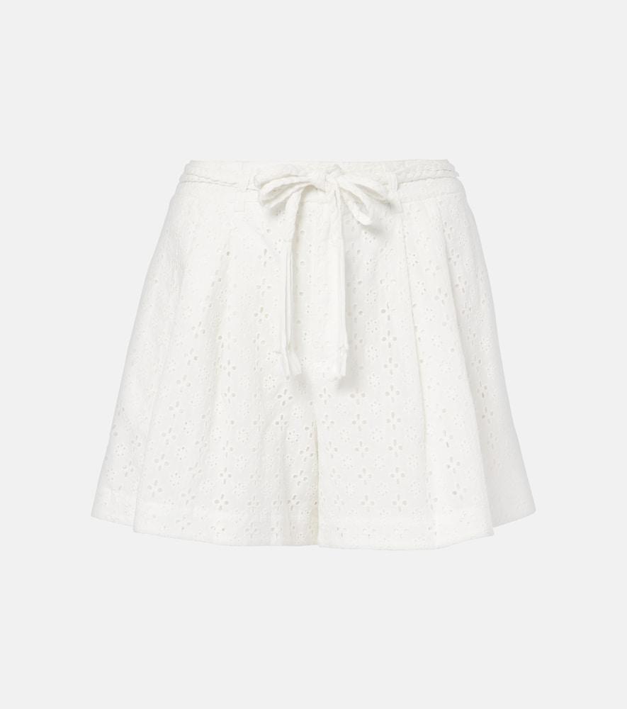 poupette st barth chantal broderie anglaise cotton shorts