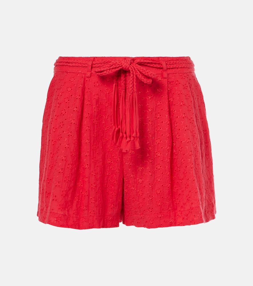 poupette st barth chantal broderie anglaise cotton shorts