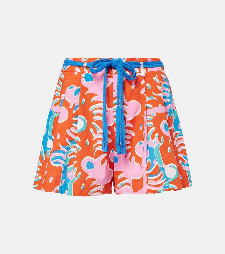 poupette st barth chantal printed cotton shorts