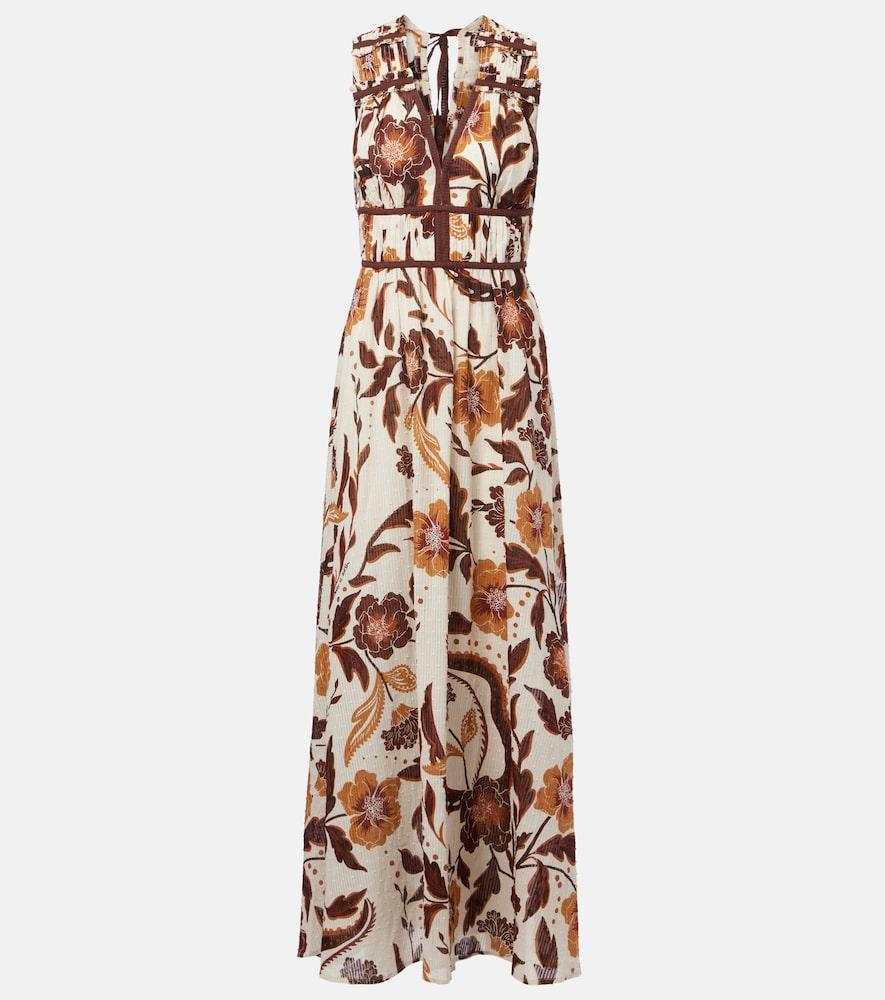 poupette st barth chiara floral cotton maxi dress