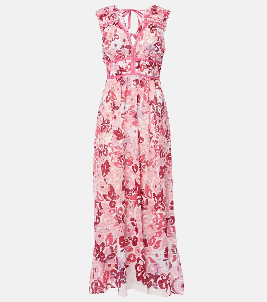 poupette st barth chiara floral cotton maxi dress