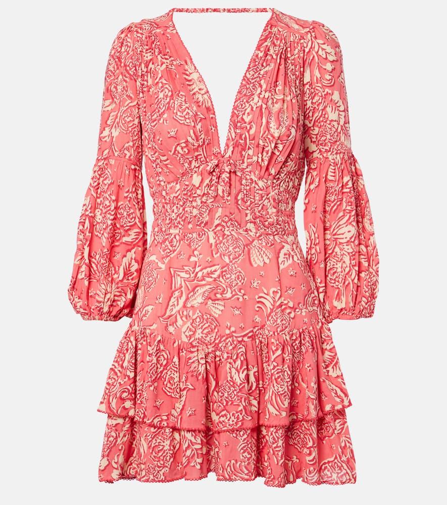 poupette st barth chiara printed ruffled minidress