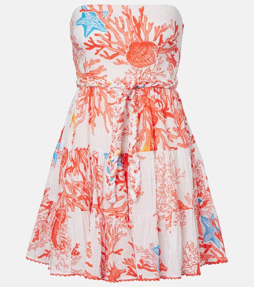 poupette st barth christine printed cotton minidress