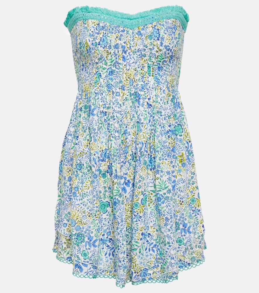 poupette st barth claire floral bandeau minidress