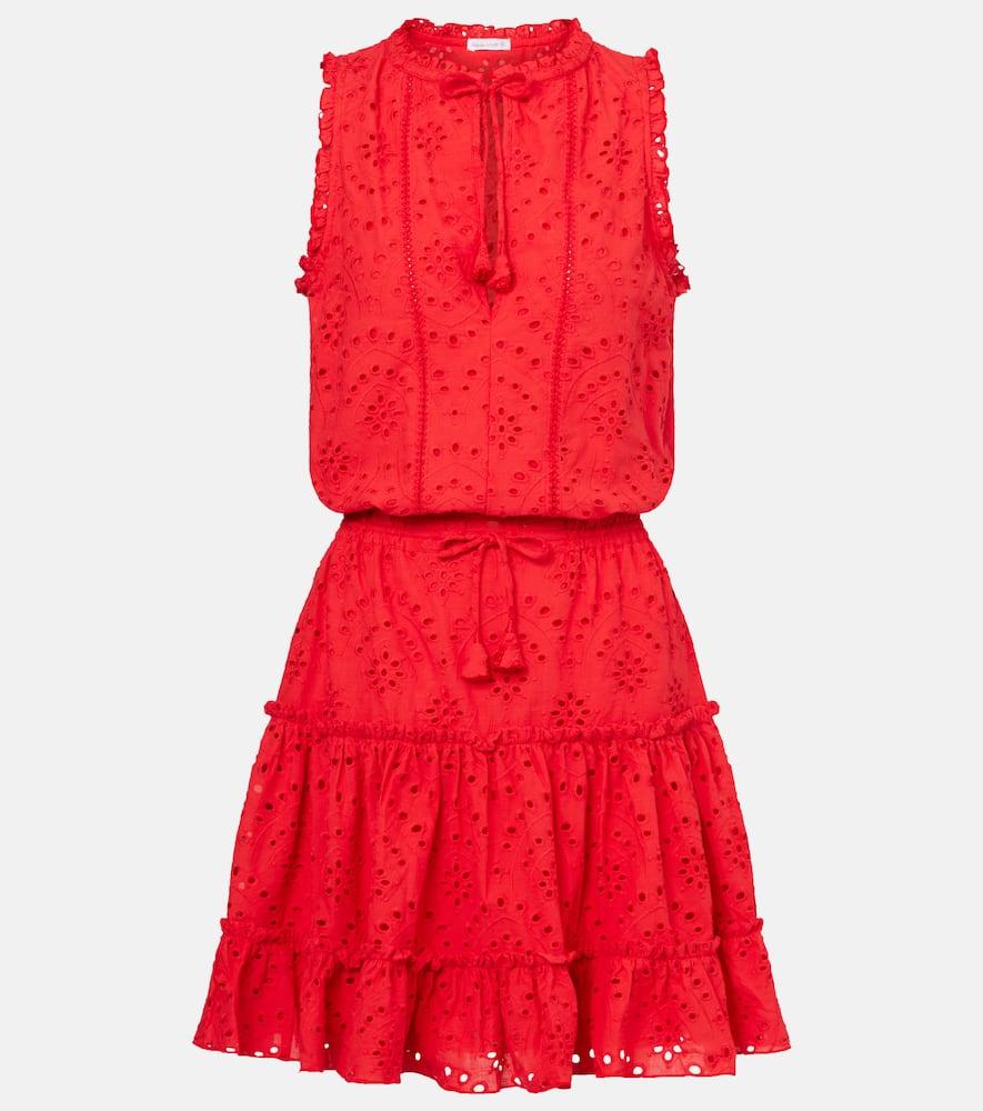 poupette st barth clara broderie anglaise cotton minidress