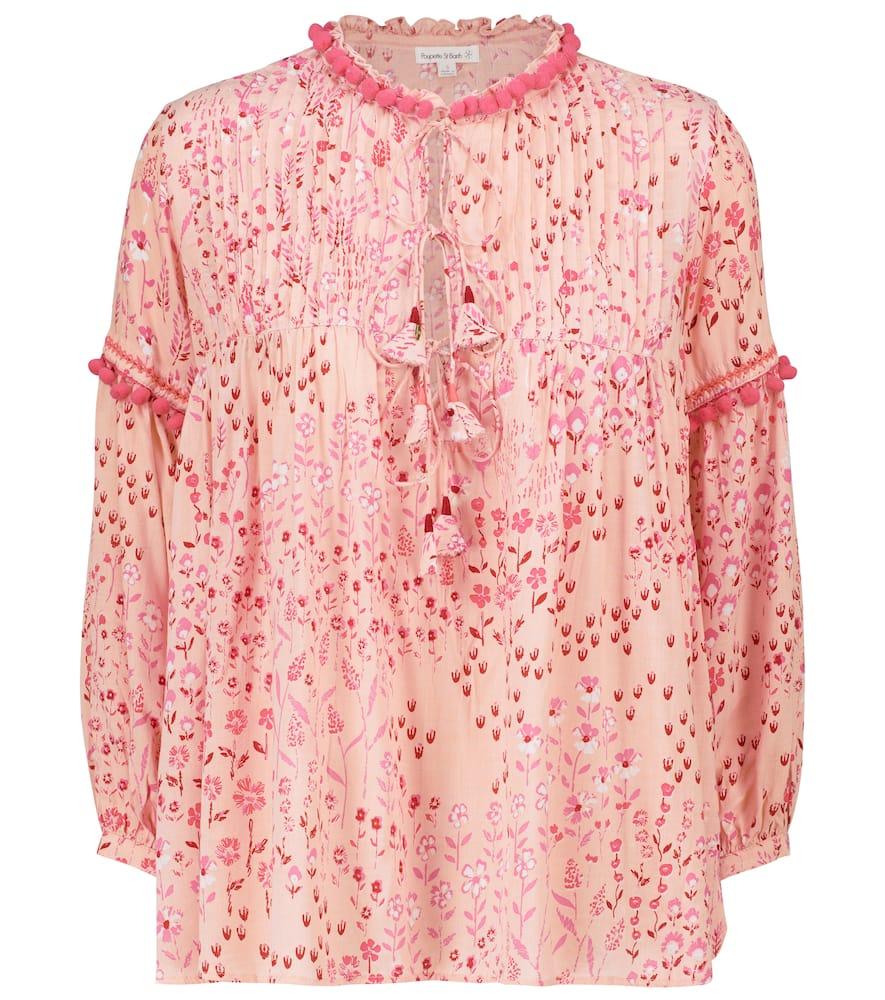 poupette st barth clara floral blouse