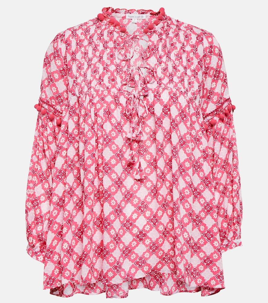 poupette st barth clara printed blouse