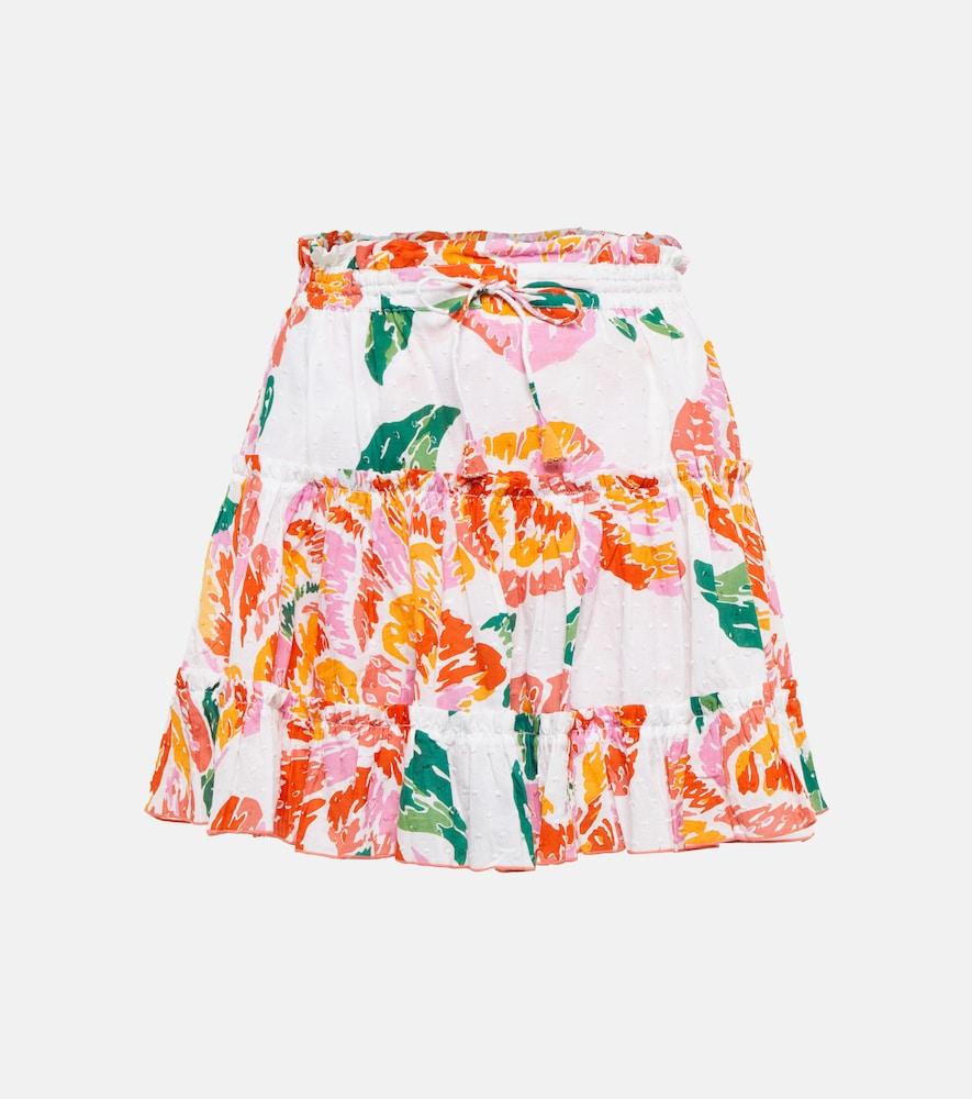poupette st barth clara printed cotton miniskirt