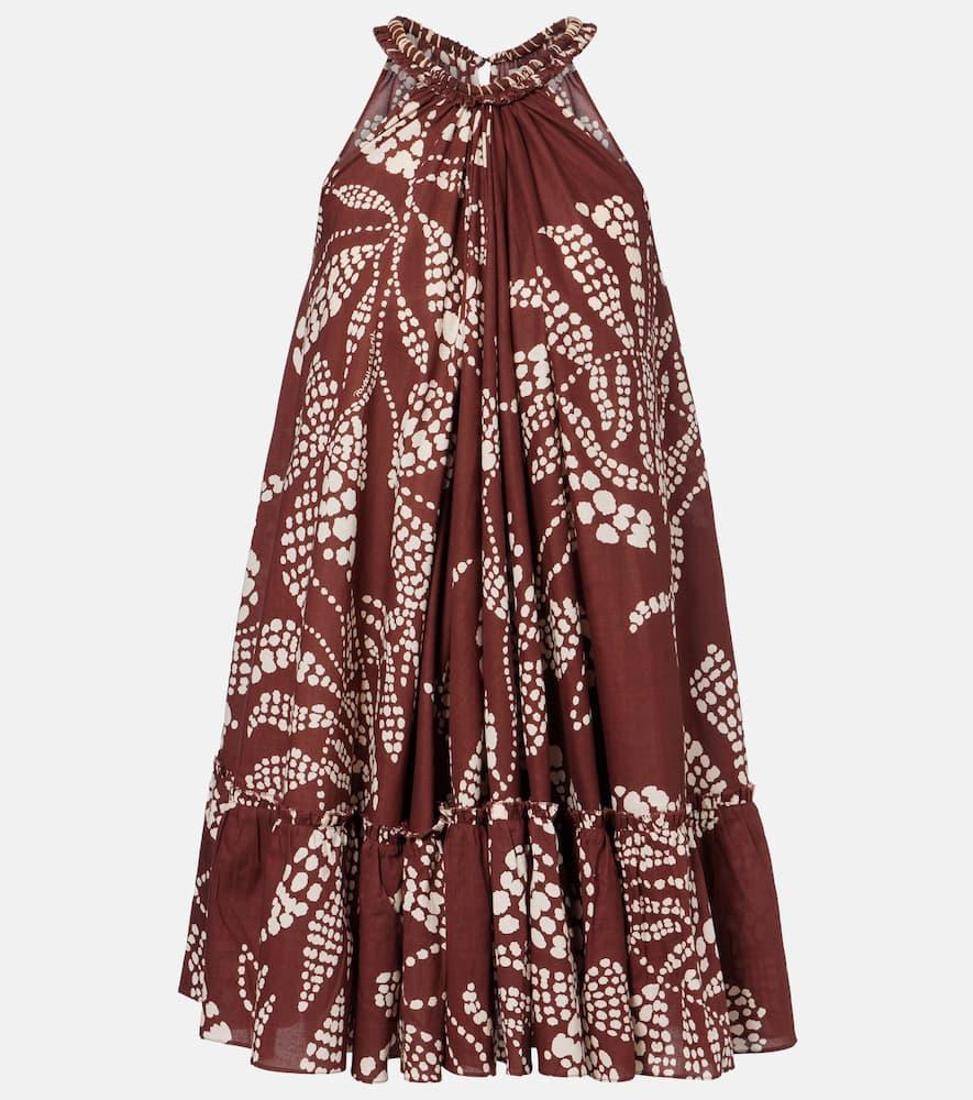 poupette st barth cleo printed cotton minidress
