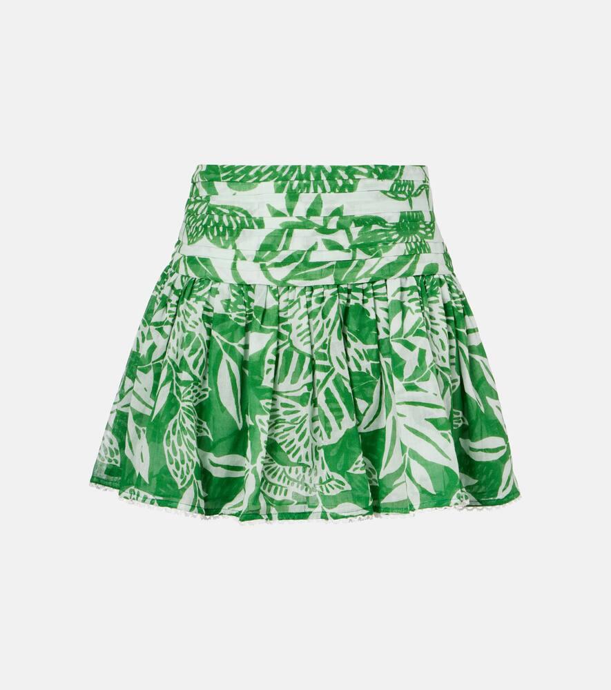 poupette st barth colleen floral cotton miniskirt
