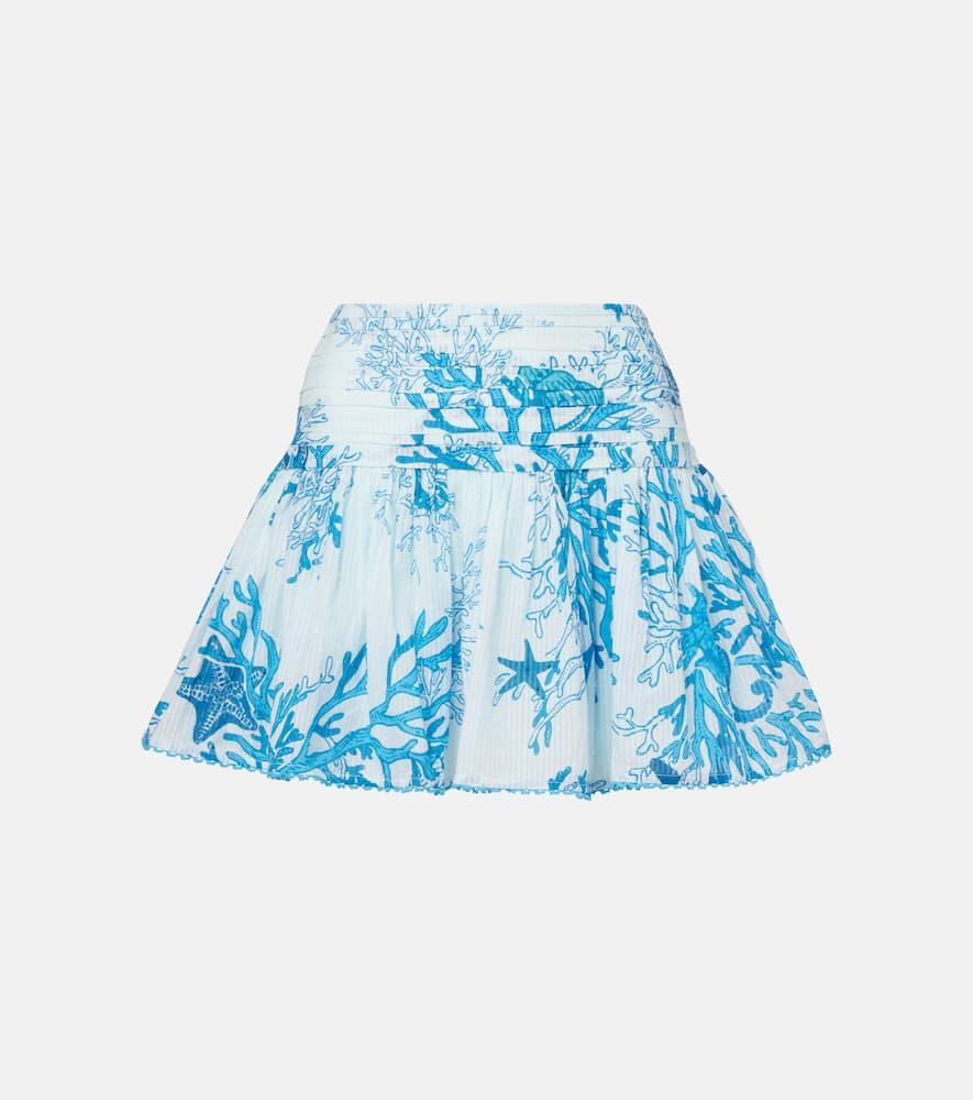 poupette st barth colleen printed cotton miniskirt