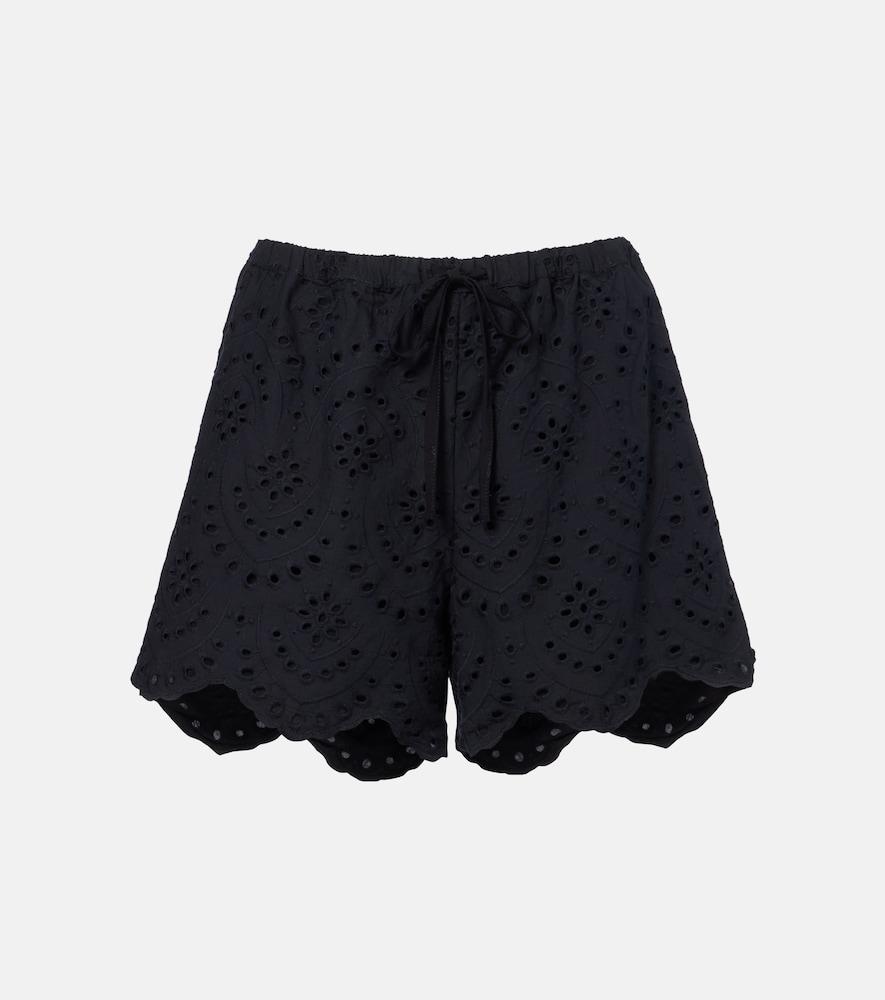 poupette st barth cruse broderie anglaise cotton shorts
